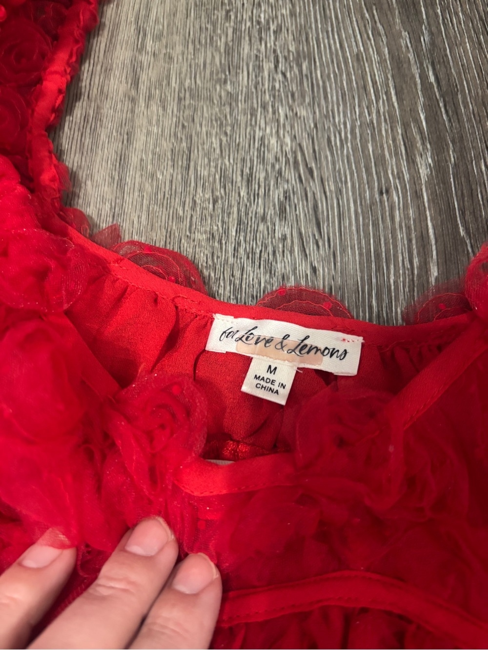 For Love and Lemons, Hannah red top, medium - Picture 9 of 10